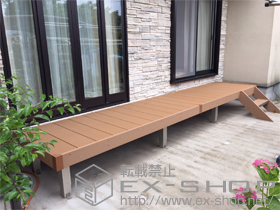 のウッドデッキ リウッドデッキ 200＋リウッドステップ5型 Sタイプ（1段）×1 施工例