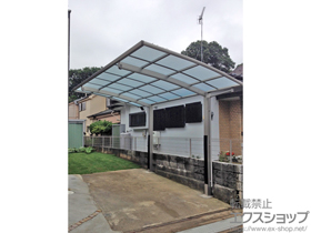 のカーポート レイナポートグラン　積雪〜20cm対応＋着脱式サポート＋柱カバー(小) 2枚入 施工例