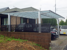 のカーポート エフルージュ ツイン 積雪〜20cm対応 施工例