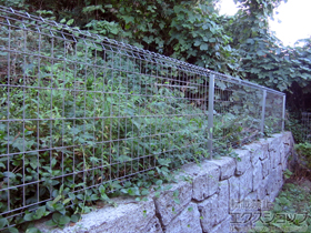 のフェンス・柵 イーネットフェンス1F型 自由柱タイプ 施工例