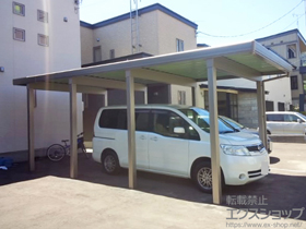 のカーポート テリオスポートIII 4500 奥行延長 角柱8本仕様 積雪〜150cm対応 施工例