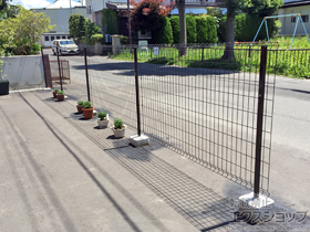 のフェンス・柵 イーネットフェンス1F型 自由柱タイプ 施工例