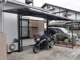 のカーポート レガーナポートシグマIII 積雪〜20cm対応＋レガーナポートシグマIII 着脱式サポート 標準 1本入り×2セット 施工例