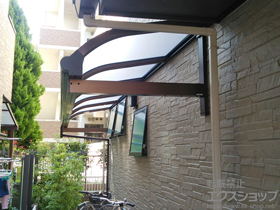 のバルコニー・ベランダ屋根 ヴェクターテラス R型 ルーフタイプ 単体 積雪〜20cm対応 施工例