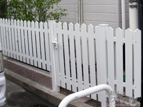 の門扉 ララミー 2型 片開き 門柱タイプ 施工例