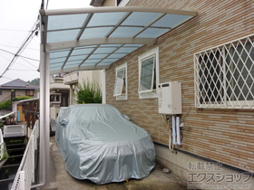 のカーポート レイナポートグラン　積雪〜20cm対応＋着脱式サポート 標準・ハイルーフ柱兼用 2本入 施工例