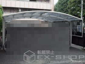 のカーポート プレシオスポート ワイド 積雪〜20cm対応＋サイドパネル 施工例