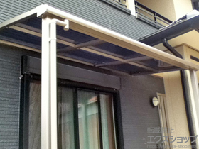 のテラス屋根 ライザーテラスII F型 テラスタイプ 単体 積雪〜20cm対応 施工例