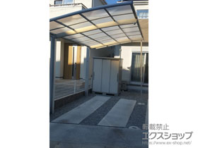 のカーポート ネスカR (ラウンドスタイル)　積雪〜20cm対応＋ネスカR (ラウンドスタイル)用　着脱式サ 施工例