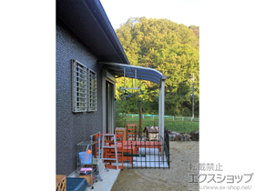 のテラス屋根 プレシオステラス R型 テラスタイプ 単体 積雪〜20cm対応＋吊り下げ式物干し ロング 2本入り×1セット 施工例