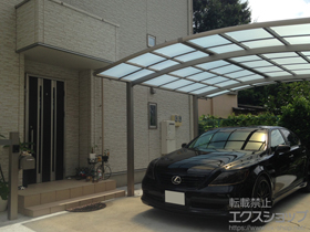 のカーポート ネスカR (ラウンドスタイル) ワイド　積雪〜20cm対応 施工例