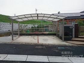 のカーポート ネスカR (ラウンドスタイル) ワイド　積雪〜20cm対応 施工例