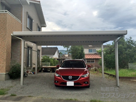 のカーポート レオンポートneo 2台用 角柱4本仕様 積雪~50cm対応 施工例