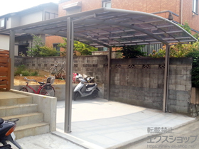 のカーポート ネスカR (ラウンドスタイル) ワイド 積雪〜20cm対応 施工例