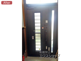 の玄関ドア リシェントII アルミ仕様 親子仕様(ランマ付)R C83型 施工例