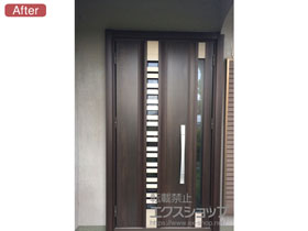 の玄関ドア リシェントII 断熱K4仕様 両袖仕様（ランマ無）R E90型 施工例