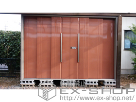 の物置・屋外倉庫 Mr.ストックマンダンディ 一般型 結露減少型（ND-Z2915）＋側面別売棚 片側2段 1セット 施工例