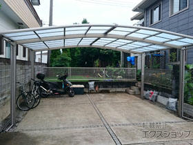 のカーポート ネスカR (ラウンドスタイル) ワイド 積雪〜20cm対応 施工例