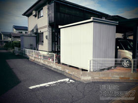 のフェンス・柵 イーネットフェンス1F型 自由柱タイプ 施工例