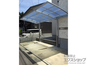 のカーポート ネスカR (ラウンドスタイル) 積雪〜20cm対応＋ネスカR (ラウンドスタイル)用 柱ガード 施工例