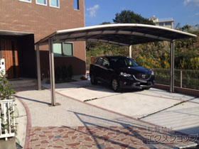 のカーポート ネスカR (ラウンドスタイル) ワイド 積雪〜20cm対応 施工例