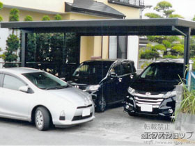 のカーポート テリオスポートIII 900 2台用 角柱4本仕様 積雪〜30cm対応 施工例