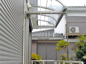 のバルコニー・ベランダ屋根 パワーアルファ RB型 ルーフタイプ 単体 積雪〜30cm対応 施工例