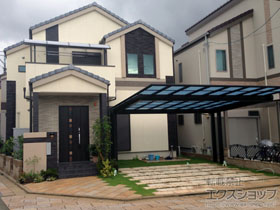 のカーポート エフルージュツインEX 後方支持タイプ 積雪〜20cm対応 施工例