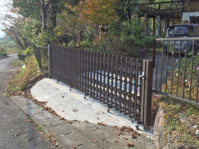 のカーゲート アルシャインII MW型 Aタイプ ノンレール片開き 620S 施工例