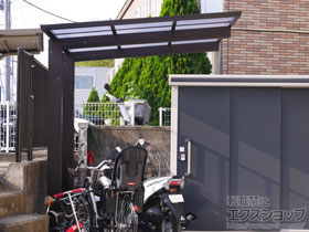 のサイクルポート・駐輪場 エフルージュグランミニ 積雪〜20cm対応 施工例