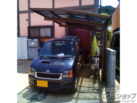 のカーポート プレシオスポート 積雪〜20cm対応＋収納式物干しセット2型（2本入り）×1セット 施工例