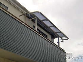 のバルコニー・ベランダ屋根 プレシオステラス R型 屋根タイプ 単体 積雪〜20cm対応 施工例