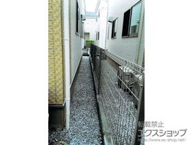 のフェンス・柵 ハイグリッドフェンスUF8型 フリーポールタイプ 施工例