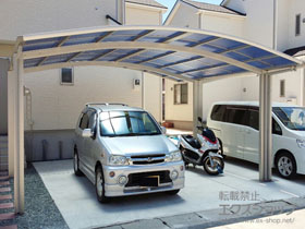 のカーポート レイナポートグラン 積雪〜20cm対応＋ レイナポートグラン  着脱式サポート 標準・ハイルーフ兼用 2本入り×1セット 施工例