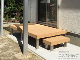 のウッドデッキ リウッドデッキ 200＋独立式リウッドステップ2型×1台 施工例
