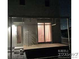 のテラス屋根 ライザーテラスII F型 テラスタイプ 単体 積雪〜20cm対応＋吊り下げ物干し（ワイド） 施工例