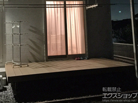 のウッドデッキ 樹ら楽ステージ＋ステップ2段 施工例