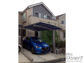 のカーポート プレシオスポート 積雪〜20cm対応＋着脱式補助柱 標準・ハイルーフ兼用 2本入り×1セット 施工例