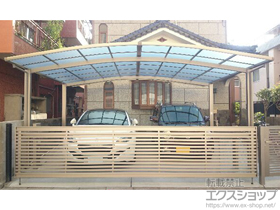 のカーポート ネスカR (ラウンドスタイル) ワイド 積雪〜20cm対応 施工例