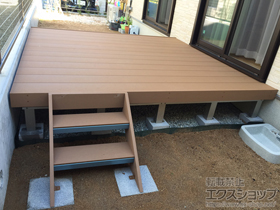 のウッドデッキ リウッドデッキ 200＋ステップ5型Sタイプ 2段 施工例