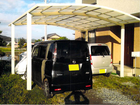 のカーポート ネスカR (ラウンドスタイル) ワイド 積雪〜20cm対応 施工例