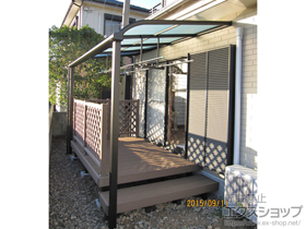 のテラス屋根 ヴェクターテラス R型 テラスタイプ 単体 積雪〜20cm対応＋ヴェクターテラス R型 テラスタイプ 単体 積雪〜20cm対応 施工例