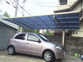 のカーポート プレシオスポート 積雪〜20cm対応＋着脱式補助柱 施工例