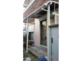 のテラス屋根 ライザーテラスII R型 テラスタイプ 単体 積雪〜20cm対応＋吊り下げ物干し 施工例