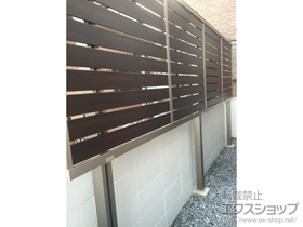 のフェンス・柵 セレビューフェンス RP3型 自在柱式 2段柱 施工例