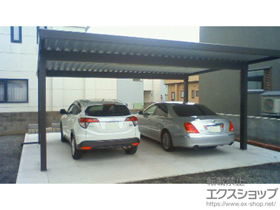 のカーポート テリオスポートIII 3000 2台用 角柱4本仕様 積雪〜100cm対応 施工例