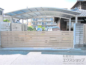 のカーポート ネスカR (ラウンドスタイル) ワイド 積雪〜20cm対応 施工例