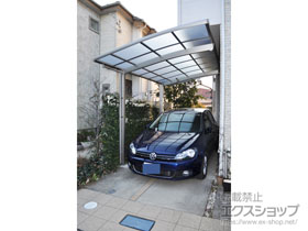 のカーポート ネスカR (ラウンドスタイル) 積雪〜20cm対応＋LIXIL ネスカR 着脱式サポート ロング柱（H25）用 2本入り×1セット 施工例