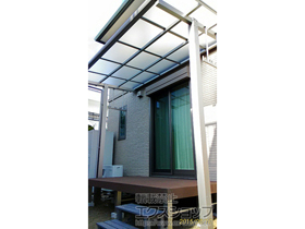 のテラス屋根 エフルージュグランZERO テラスタイプ 積雪〜20cm対応+物干しセット 吊り下げ式 標準 2本入り×1セット 施工例