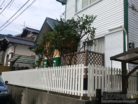 のフェンス・柵 レスティンフェンス7型 自由柱施工 施工例